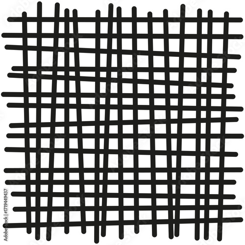 Wallpaper Mural Abstract grid pattern. Black line texture. Minimalist vector design. Chaotic graphic element. Torontodigital.ca