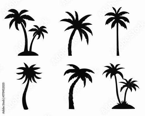 set of palm trees