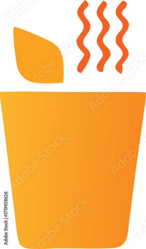 Steaming hot beverage icon representing warmth comfort and refreshment ideal for food service and culinary themes