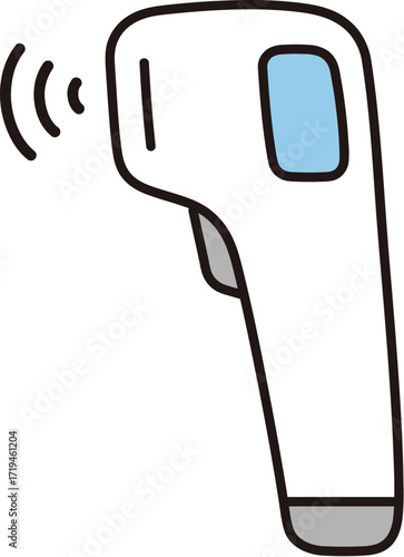 Digital non-contact infrared thermometer vector illustration scalable eps icon for health and medical use