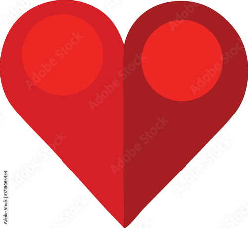 Vibrant red heart symbol acknowledging love emotions and romantic connections for valentine's day or expressing affection