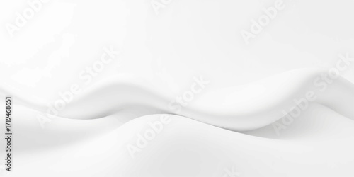 White silk and satin abstract background with smooth flowing waves and soft textures