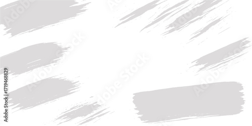 Vector grunge texture set with black watercolor paint splashes and floral art elements