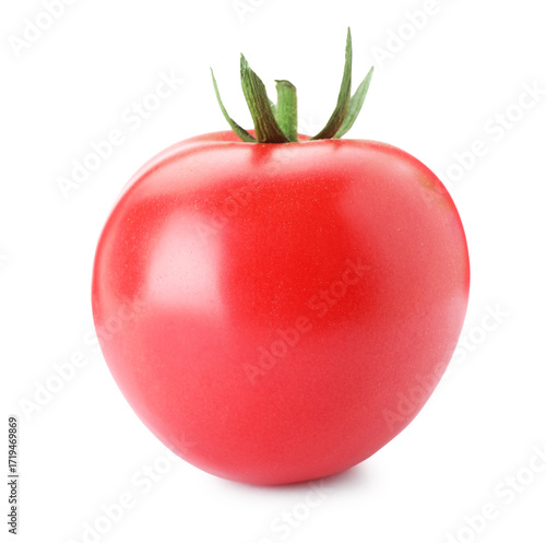 Wallpaper Mural One ripe red tomato isolated on white Torontodigital.ca