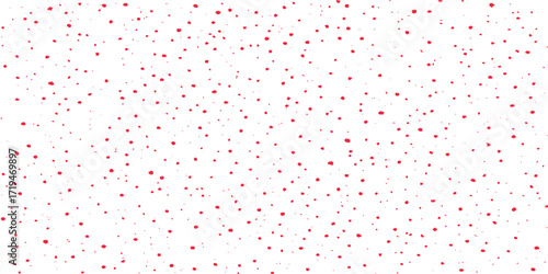 Abstract red background with seamless heart and dot patterns, a vibrant vector illustration