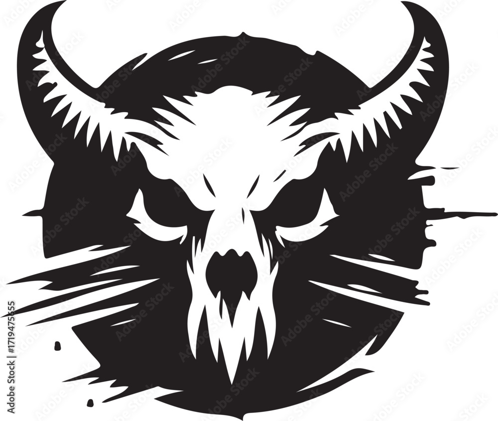 Obraz premium vector illustration of a skull design