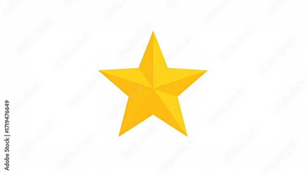 Obraz premium Gold star graphic on white background
