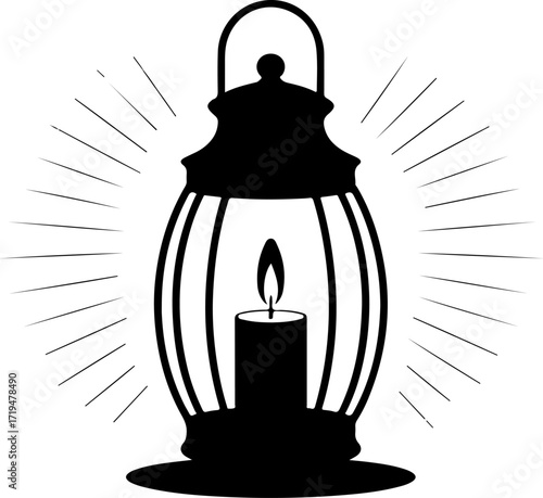 candle Tire silhouette vector illustration