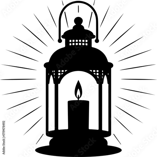 candle Tire silhouette vector illustration
