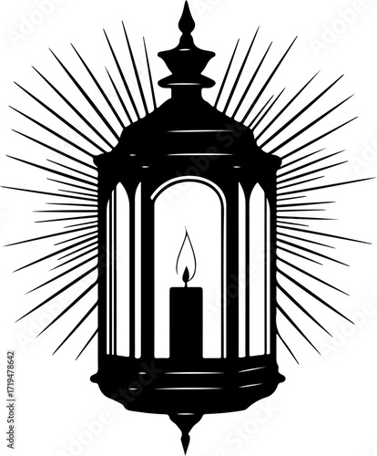 candle Tire silhouette vector illustration