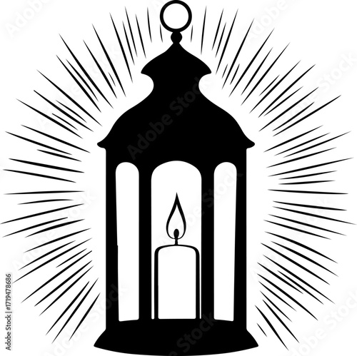 candle Tire silhouette vector illustration