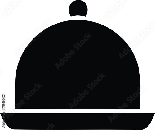 Classic food cloche silhouette iconic serving dish for restaurants cafes and catering services simple elegance for culinary presentation