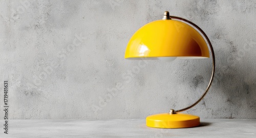 Yellow Mid Century Modern Desk Lamp.