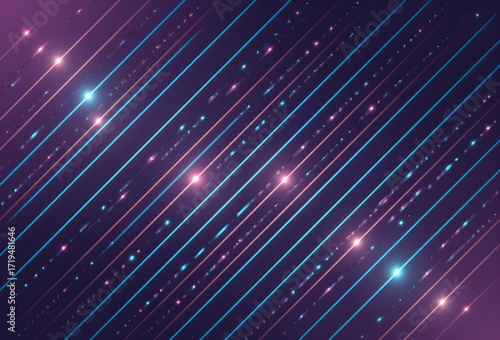 Wallpaper Mural Abstract blue background with glowing stars and light burst effect. Torontodigital.ca