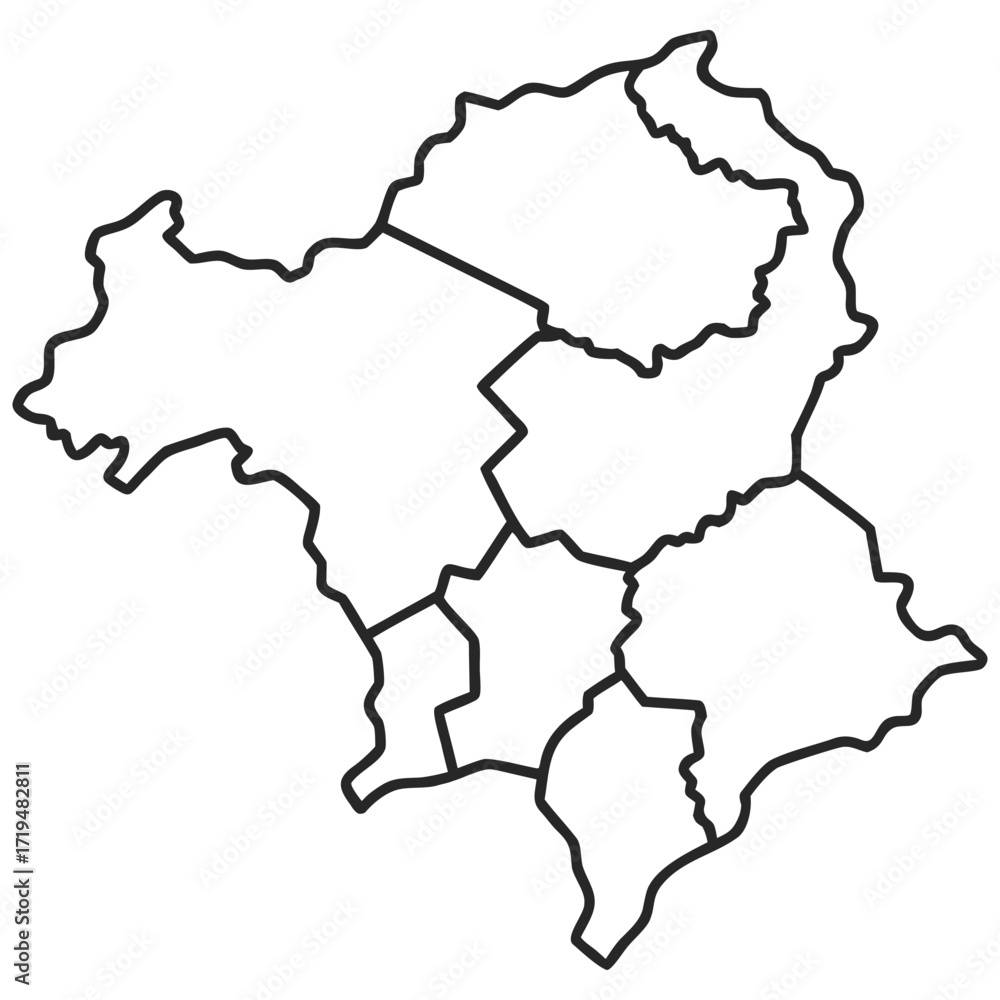 Fototapeta premium Abstract geometric pattern with vibrant color splashes and clean lines