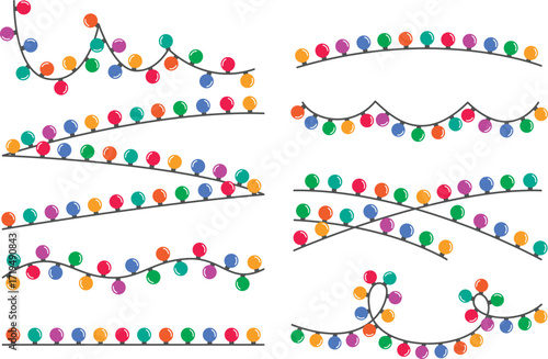 Colorful Christmas Light Strings Decoration