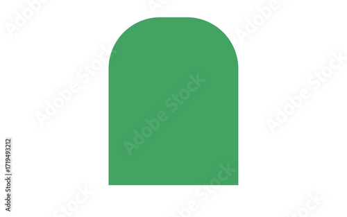 Abstract Green Arched Rectangle Shape