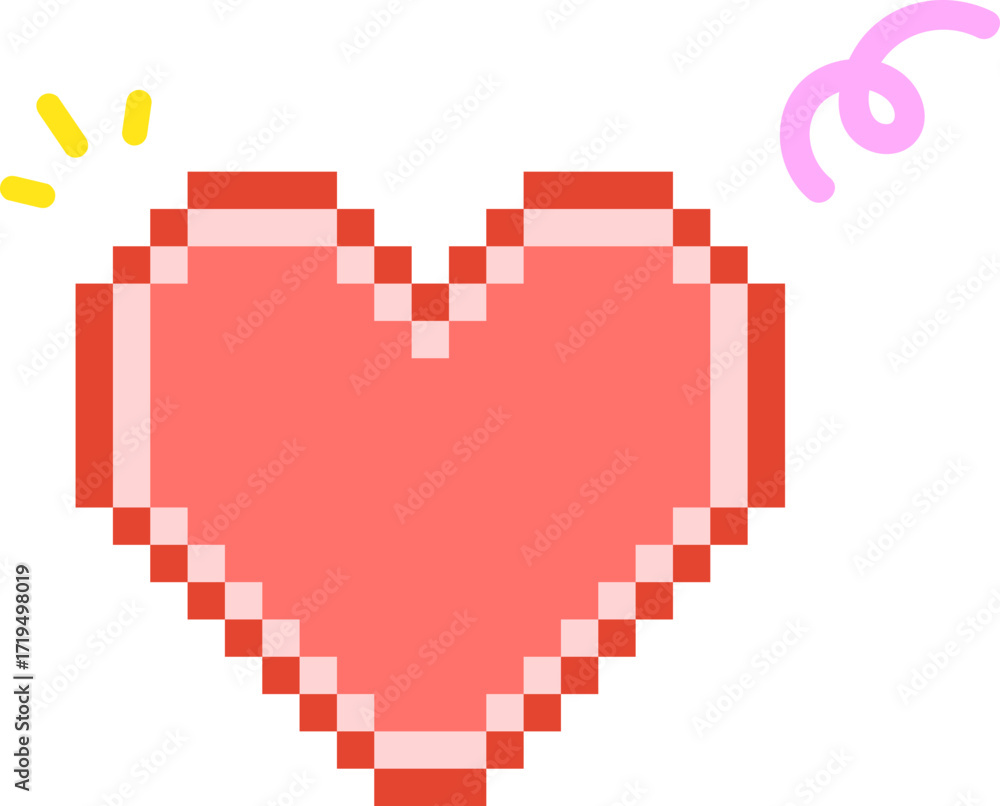 Fototapeta premium Pixel Heart