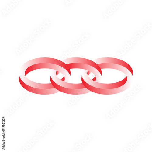 Interlinked Sacred Rings – 3D Gradient Geometry with Chain Symbolism and Ritual Unity