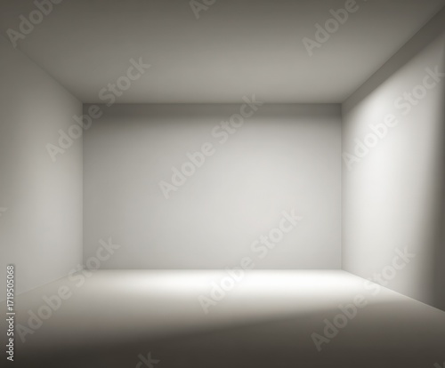 Wallpaper Mural Empty White Room Interior with Subtle Lighting, Suitable for Product Mockups and 3D Renderings Torontodigital.ca
