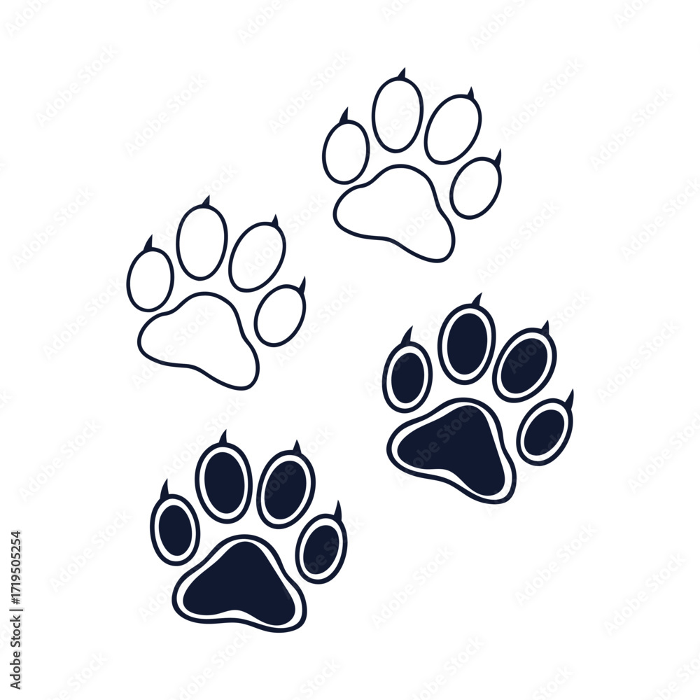 Fototapeta premium paw print icon