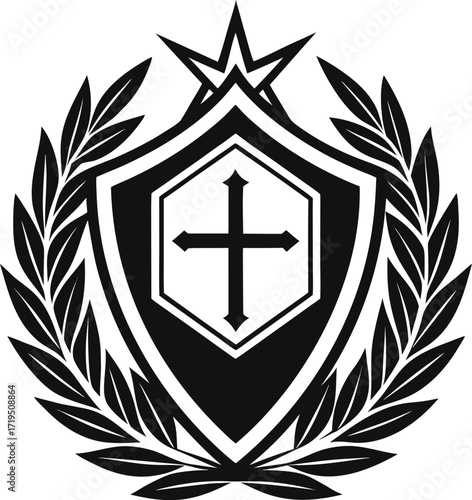 Adobe Illustrator Artwork Holy communion on white table in church.Taking holy Communion.Cup of glass with red grape wine and Holy cross sign of blood of Jesus Christ.The Feast of Corpus Christi Concep