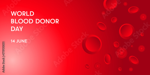 World Blood Donor Day  Red Gradient Background Design