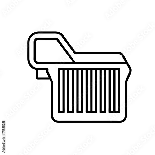 barcode reader icon isolated on white