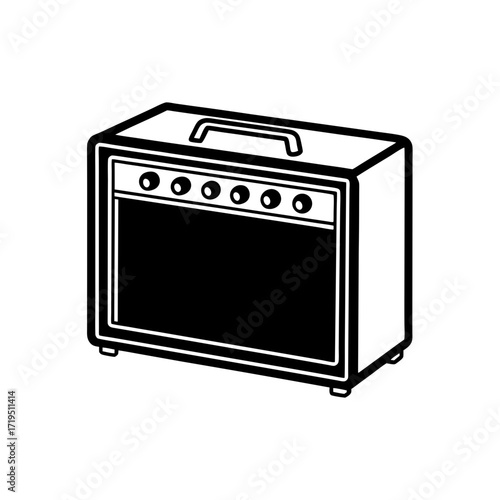 combo amp icon isolated on white