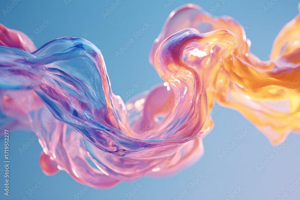 Obraz premium Colorful abstract waves of paint