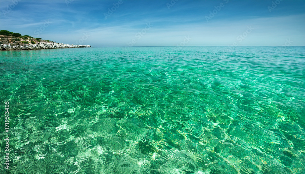 Obraz premium Clear Green Sea Water