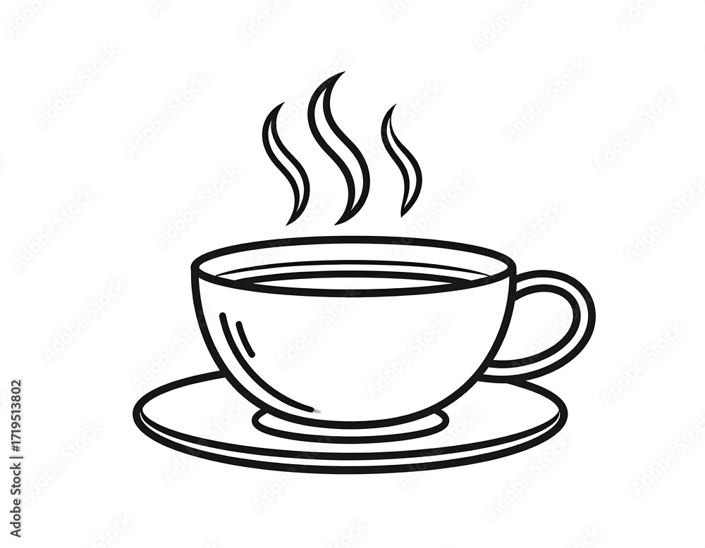 Fototapeta premium icon minimalist coffee vector