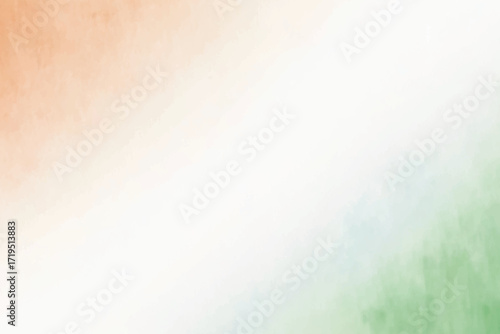 Indian orange green watercolor celebration greeting social media banner 26 january design with print or hand-drawn poster  design vector file