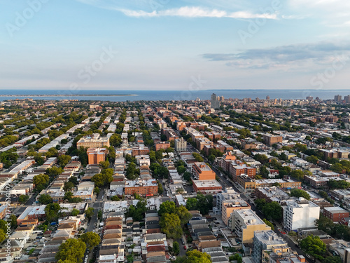 perspective of a sprawling urban landscape,characterized by numerous structures 