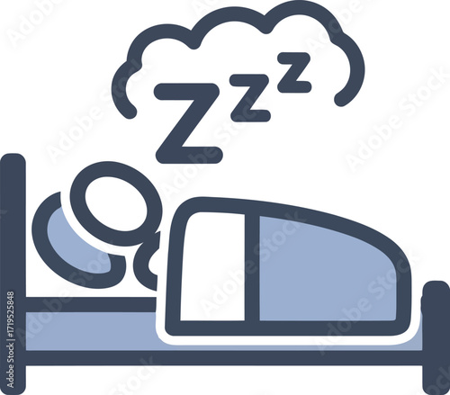 Cozy sleep icon peaceful night rest comfort dreams zzz cloud vector illustration vector