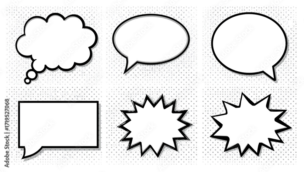 Fototapeta premium 3D Comic Bubble Vectors