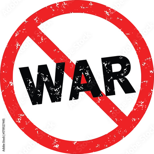 Stop war symbol peace protest international conflict resolution message concept vector