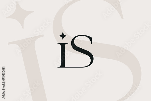 IS or SI letter logo icon design. Classic style luxury initials monogram.