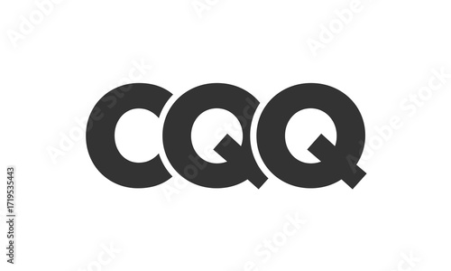 CQQ logo design template with strong and modern bold text. Initial based vector logotype featuring simple and minimal typography. Trendy company identity.