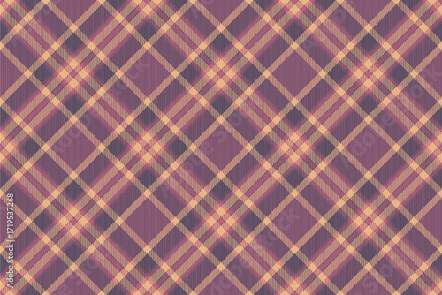 Domestic check vector tartan, graceful texture seamless pattern. Jpg fabric textile plaid background in pastel and orange colors.