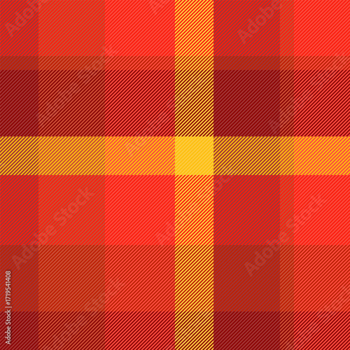 Vintage textile seamless tartan, perfect plaid check background. Stationary fabric vector pattern texture in red and bright colors.