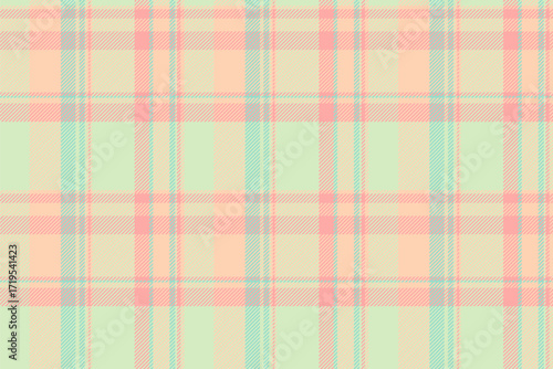 Soft pastel plaid pattern. A versatile, classic background for designs needing a touch of gentle style. Ideal for textiles, backgrounds, and nostalgic themes.