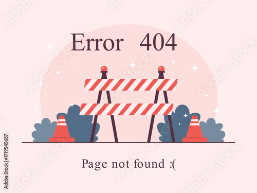 Error 404 Page Not Found - Website Error Illustration