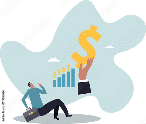 Investment dividends growth, increase profit and earning, passive income from stock market return, saving interest rate .about a man and his life.