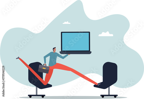 Flexible work, let employee manage their working time to finish project .about a man and his life.