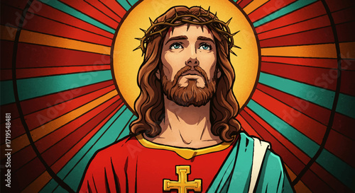 Jesus Christ and Crown of Thorns