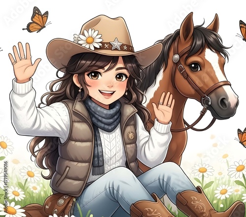 horse lover A Western-Style Illustration