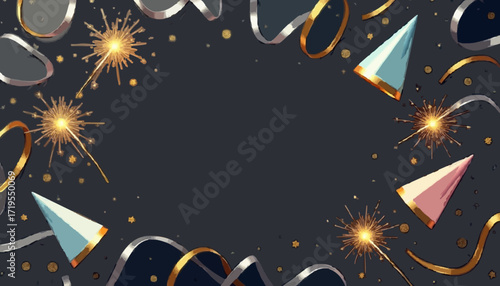 Elegant Dark Party Celebration Background