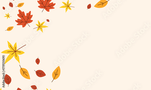 Autumn background with colorful leaves