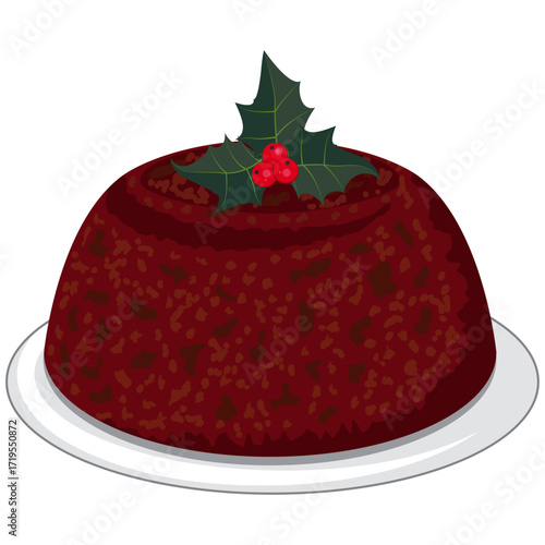 Christmas pudding, Traditional sweet dessert.